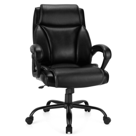 400 Pounds Big and Tall Adjustable High Back Leather Office Chair - Image 4