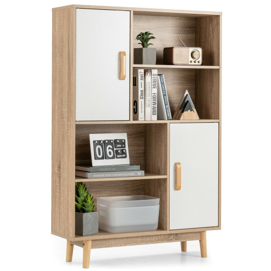 Sideboard Storage Cabinet with Door Shelf-White - Image 4