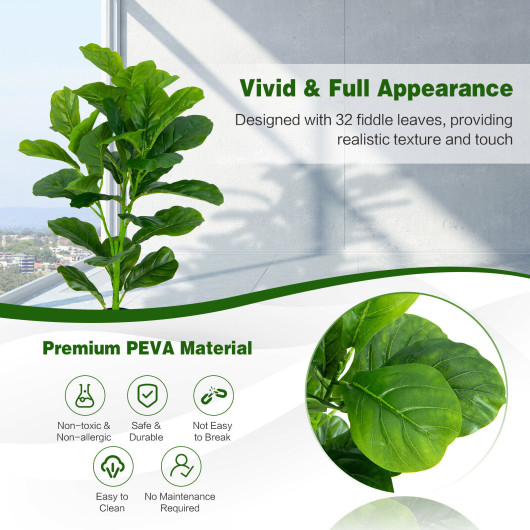 2-Pack Artificial Fiddle Leaf Fig Tree - Image 6