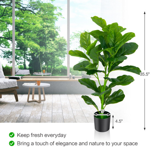 2-Pack Artificial Fiddle Leaf Fig Tree - Image 5