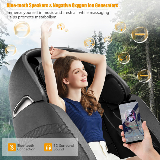 Relaxation 09 - Electric Zero Gravity Massage Chair with SL Track-Black - Image 3