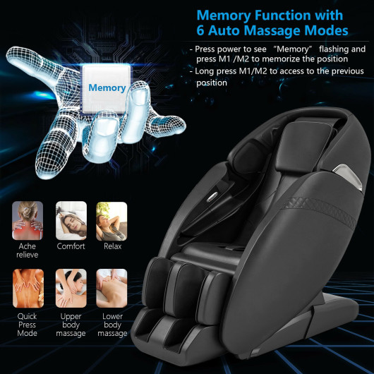 Relaxation 09 - Electric Zero Gravity Massage Chair with SL Track-Black - Image 5