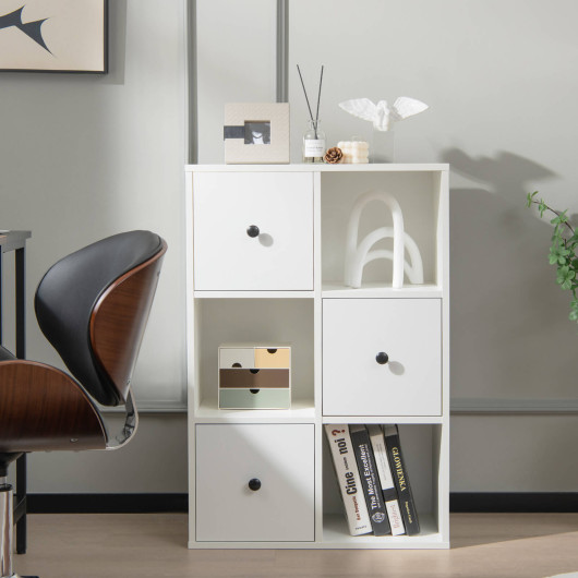 3-Tier Bookshelf with Anti-toppling Device for Living Room-White - Image 3