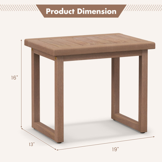 Long Natural Wood Bath Spa Stool with Non-slip Foot Pads for Elderly - Image 3