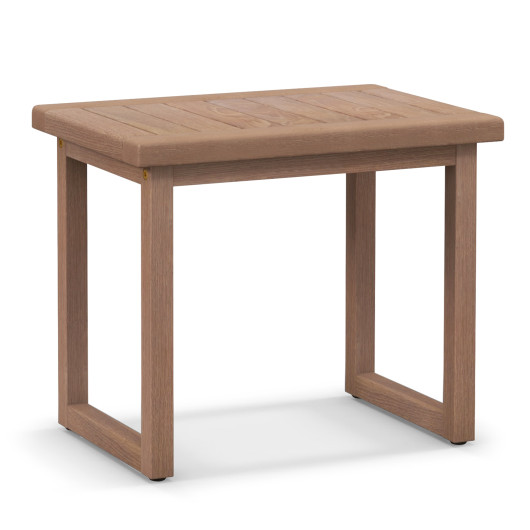 Long Natural Wood Bath Spa Stool with Non-slip Foot Pads for Elderly - Image 4