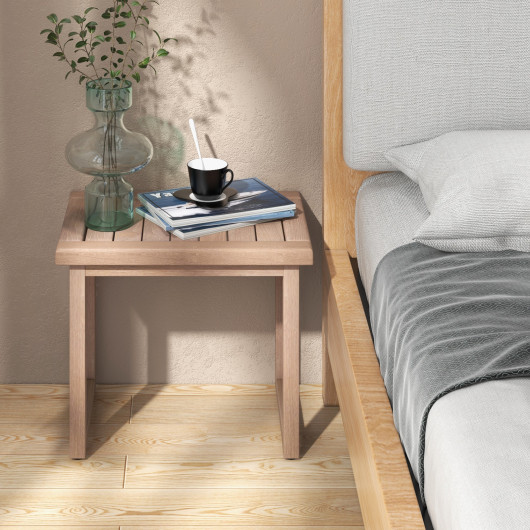 Long Natural Wood Bath Spa Stool with Non-slip Foot Pads for Elderly - Image 5