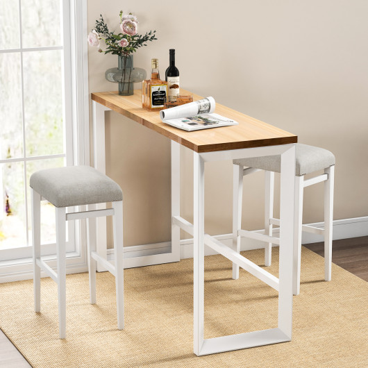 2 Pieces 24.5-29.5 Inch Backless Barstools with Padded Seat Cushions-29.5 inches - Image 5