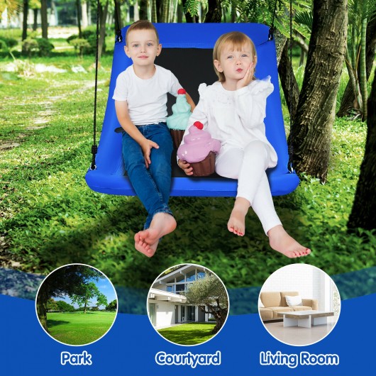 700lb Giant 60 Inch Platform Tree Swing for Kids and Adults-Blue - Image 3