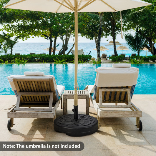 22 Inch Fillable Heavy-Duty Round Patio Umbrella Base Stand - Image 2