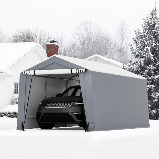10 x 16-10 x 20 Feet Outdoor Heavy-Duty Carport with 2 Doors-10 x 16 ft - Image 3
