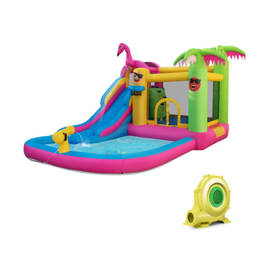 Inflatable Bounce Castle with Long Water Slide and 735W Blower - Image 2
