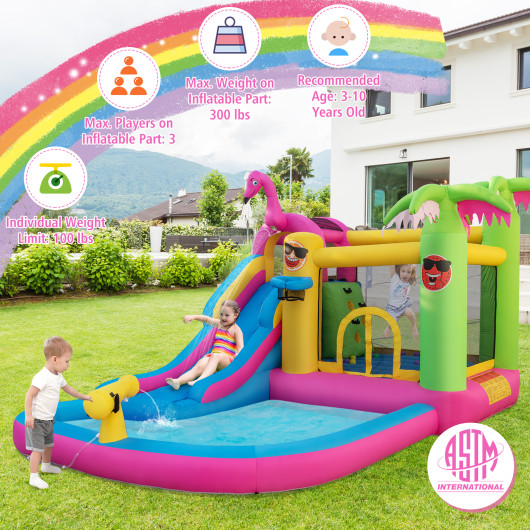Inflatable Bounce Castle with Long Water Slide and 735W Blower - Image 6