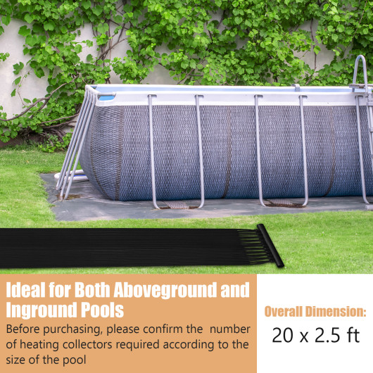2 Pieces 10-16.4-20 Feet Weatherproof Solar Swimming Pool Heating System-L - Image 3