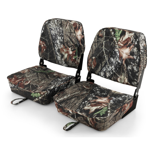 2-Piece Folding Boat Seat Set with Sponge Padding-Camouflage - Image 4