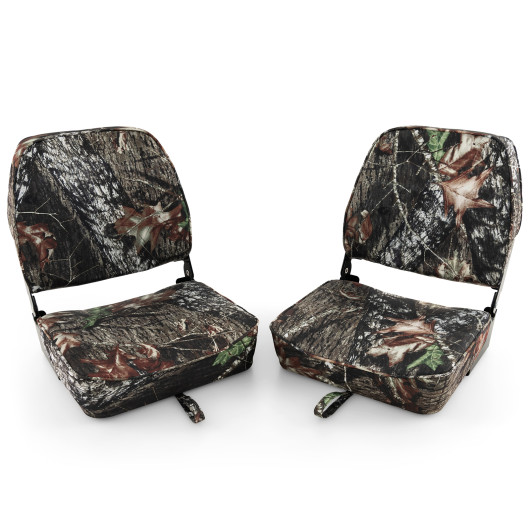 2-Piece Folding Boat Seat Set with Sponge Padding-Camouflage - Image 5