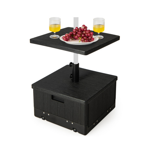 175 LBS Outdoor Fillable Umbrella Base with Table Tray - Image 2