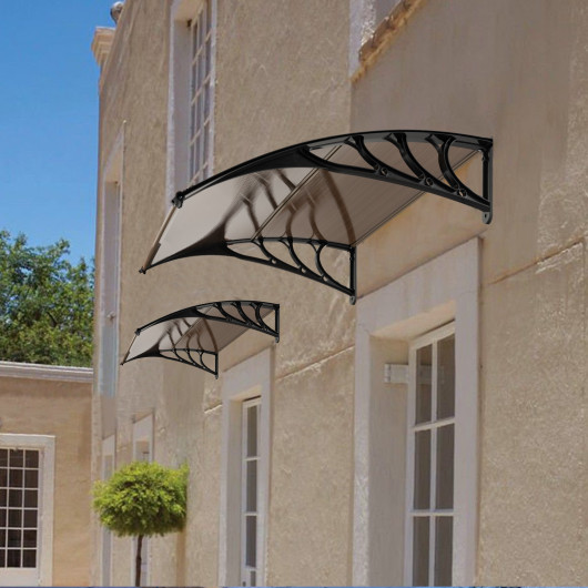 Outdoor Front Door Patio Overhang Awning for Sunlight Rain Snow Wind Protection-40 x 40 Inch - Image 2