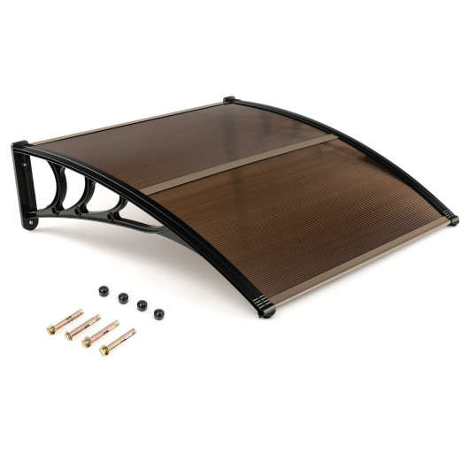 Outdoor Front Door Patio Overhang Awning for Sunlight Rain Snow Wind Protection-40 x 40 Inch - Image 4