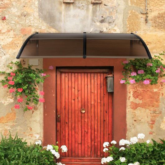 Outdoor Front Door Patio Overhang Awning for Sunlight Rain Snow Wind Protection-80 x 40 Inch - Image 6