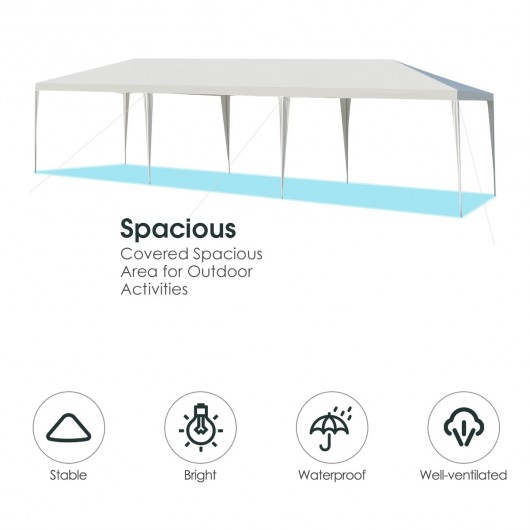 10 x 30 Feet Gazebo Canopy Tent with Connection Stakes and Wind Ropes - Image 3