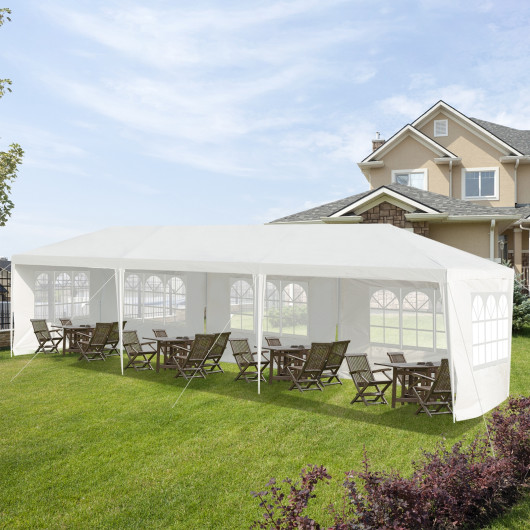 10 x 30 Feet Canopy Tent with 5 Removable Sidewalls for Party Wedding - Image 6