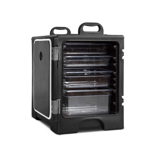 81 Quart Capacity End-loading Insulated Food Pan Carrier-Black