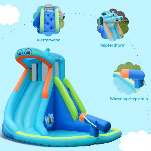 Inflatable Water Pool with Splash and Slide Without Blower - Image 5