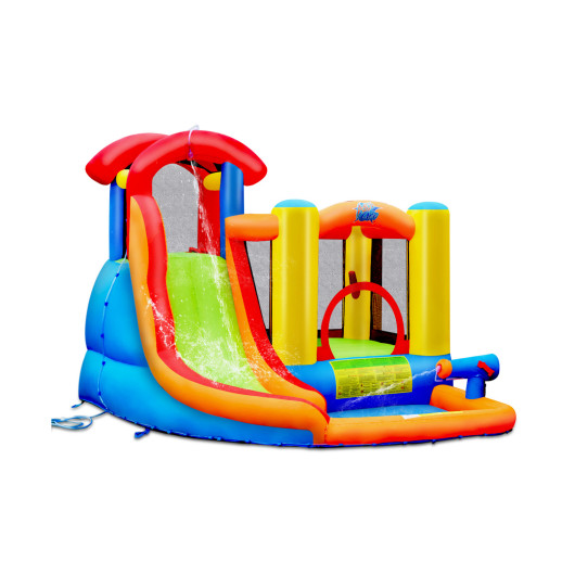 Inflatable Water Slide Bounce House with Pool and Cannon Without Blower - Image 2