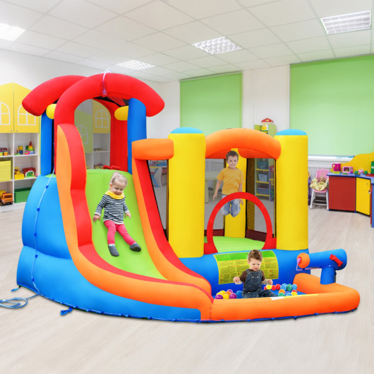 Inflatable Water Slide Bounce House with Pool and Cannon Without Blower - Image 6