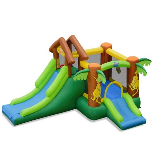 Kids Inflatable Jungle Bounce House Castle including Bag without Blower - Image 5