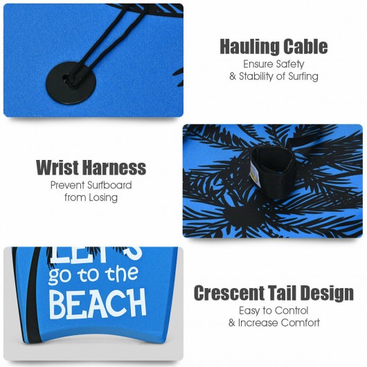 Super Lightweight Bodyboard Surfing with Leash EPS Core Boarding-M - Image 6