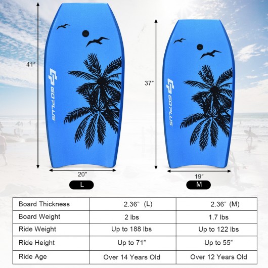 Super Lightweight Bodyboard Surfing with Leash EPS Core Boarding-M - Image 5