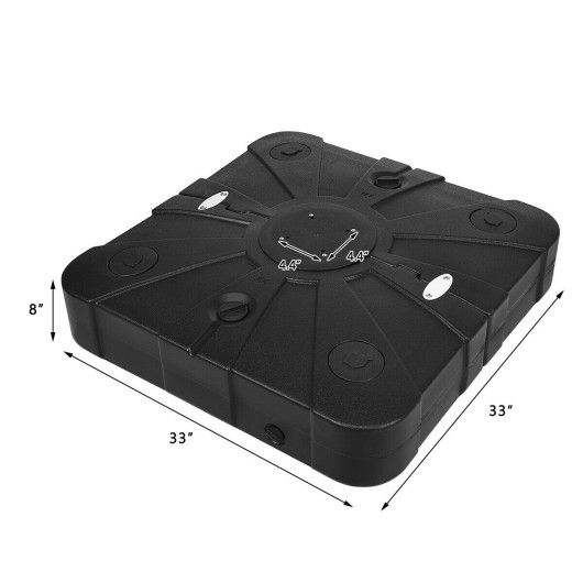 260 lbs Offset Patio Umbrella Base with Wheels Sand Water Filled - Image 2