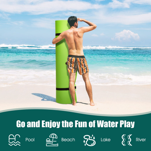 12 x 6 3 Layer Floating Water Pad-Green - Image 2