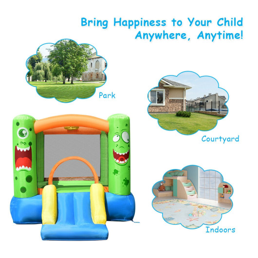 Inflatable Bounce House Jumper Castle Kid's Playhouse without Blower - Image 3