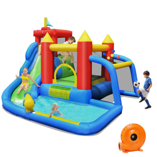 Inflatable Bounce House Splash Pool with Water Climb Slide Blower included - Image 2