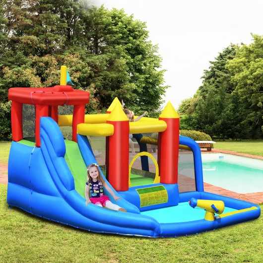Inflatable Bounce House Splash Pool with Water Climb Slide Blower included - Image 3