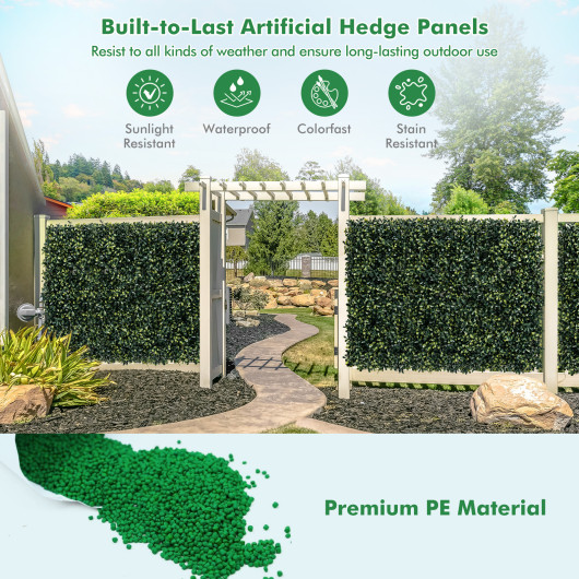 12 Pieces Artificial Peanut Leaf Hedges Panels - Image 5