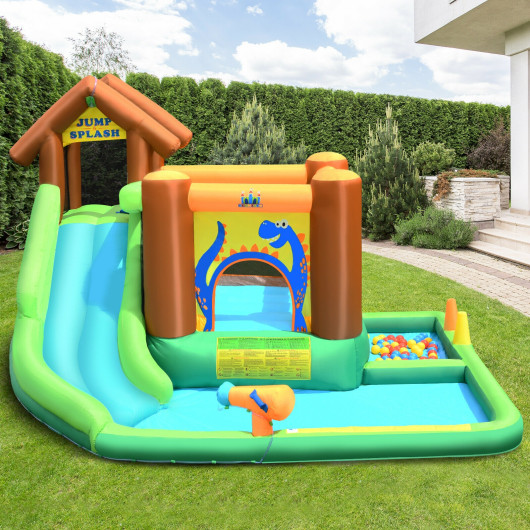 Inflatable Waterslide Bounce House Climbing Wall without Blower - Image 2