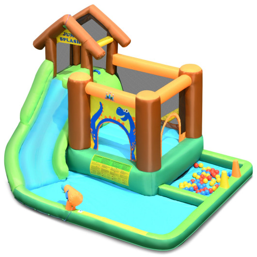 Inflatable Waterslide Bounce House Climbing Wall without Blower - Image 5
