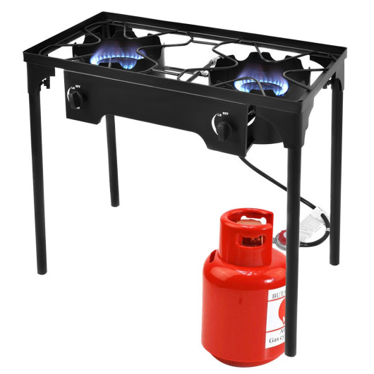 150000 BTU Double Burner Outdoor Stove BBQ Grill - Image 5