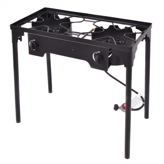 150000 BTU Double Burner Outdoor Stove BBQ Grill - Image 3