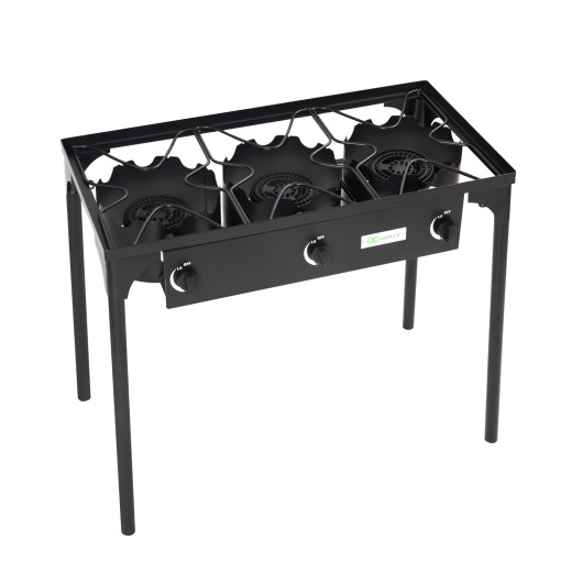 225 000-BTU Portable Propane 3 Burner Gas Cooker - Image 2