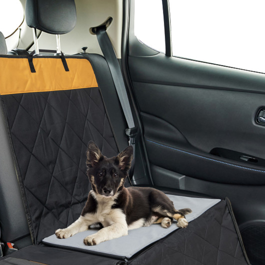 Dog Car Seat Cover with Mesh Window for Small and Medium Dogs-Black - Image 4