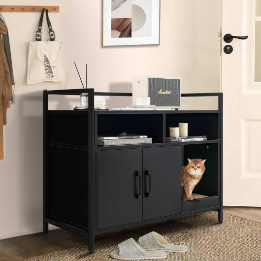 Hidden Cat Washroom with Double Doors and Scratch Cardboard - Image 3