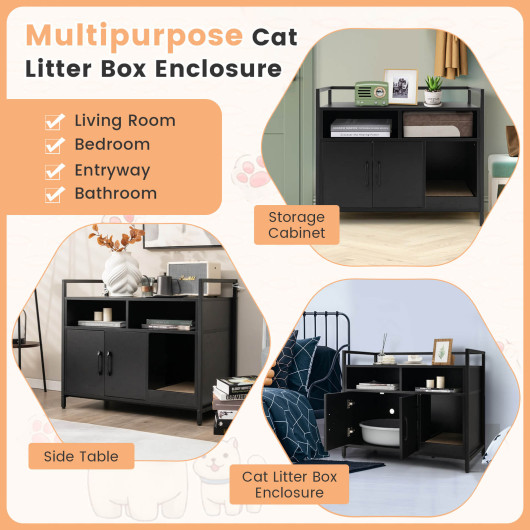 Hidden Cat Washroom with Double Doors and Scratch Cardboard - Image 6