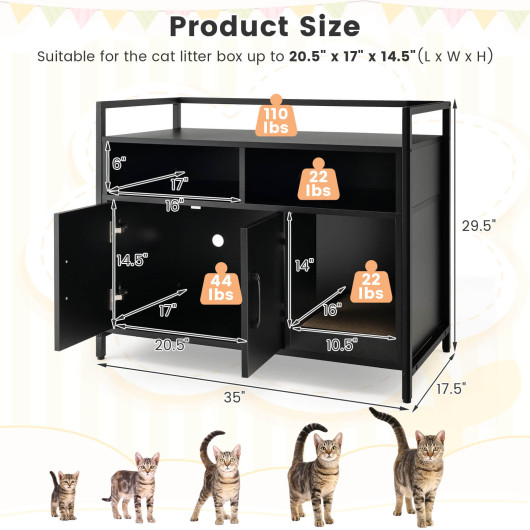 Hidden Cat Washroom with Double Doors and Scratch Cardboard - Image 5