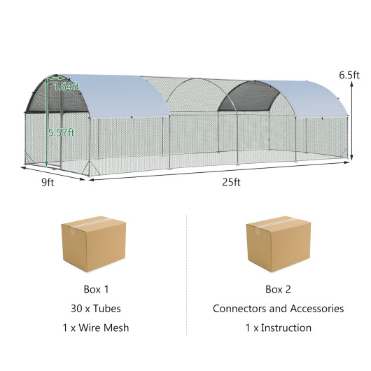 Large Metal Chicken Coop with Cover - Image 2
