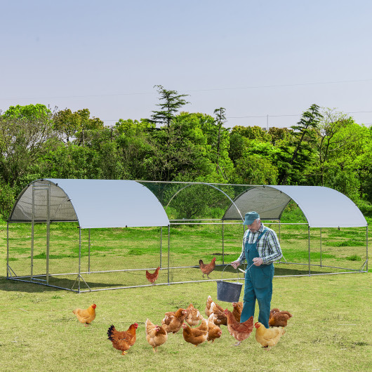Large Metal Chicken Coop with Cover - Image 3