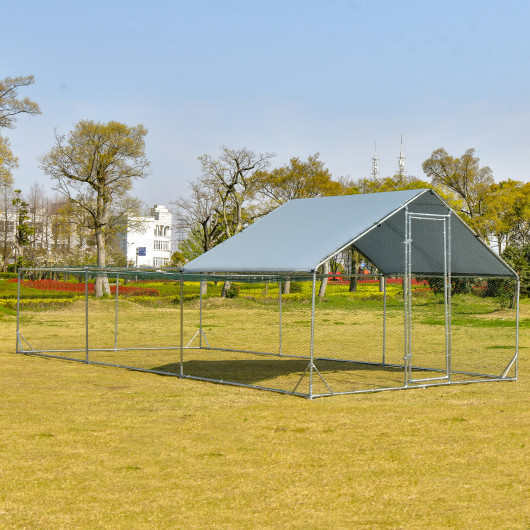 Large Metal Chicken Coop with Waterproof and Sun-proof Cover - Image 6